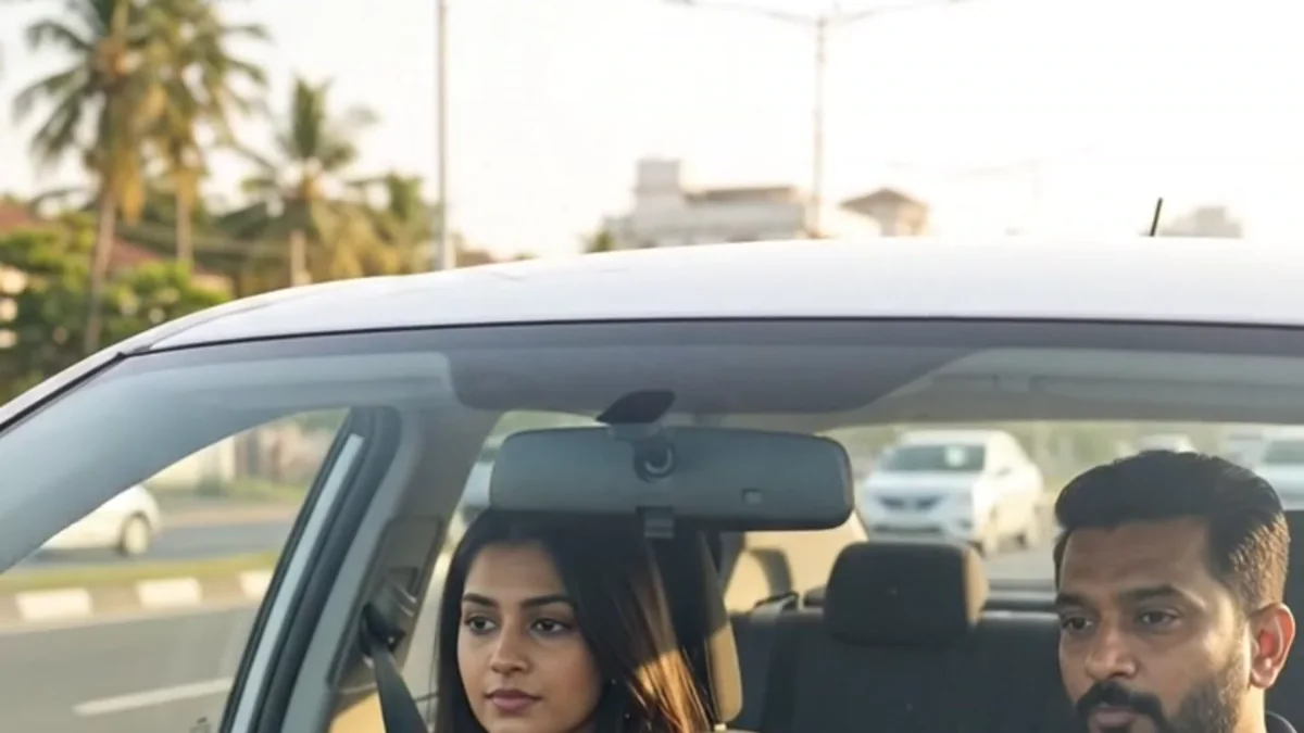 Learner and instructor inside the Daya Learners vehicle
