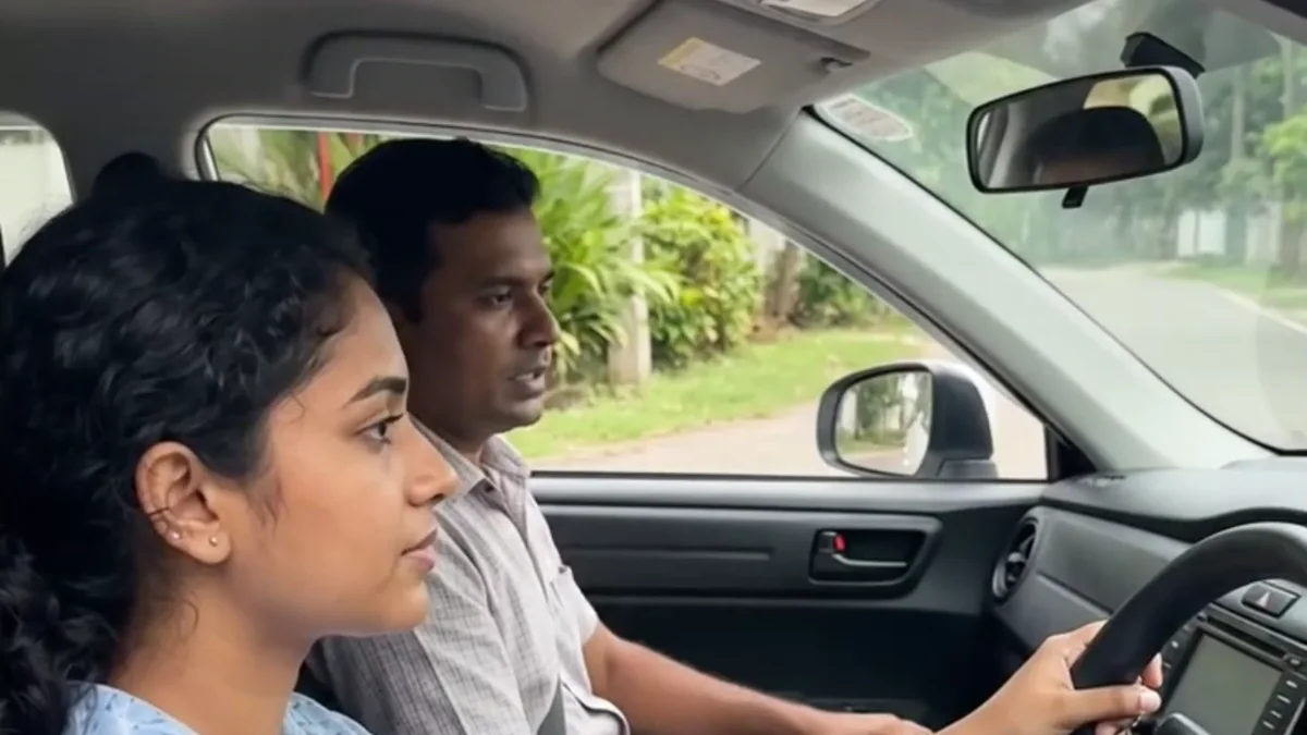 On-road training inside a Daya Learners vehicle