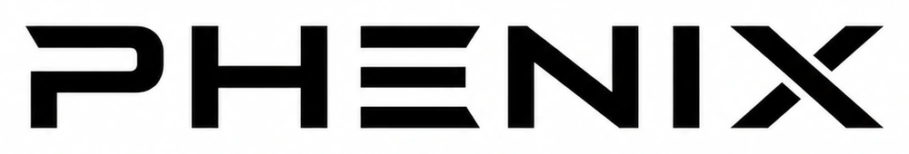 PHENIX black wordmark on white
