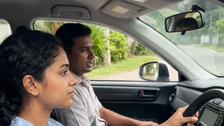 Daya Learners commercial thumbnail with learner and instructor focused on the road